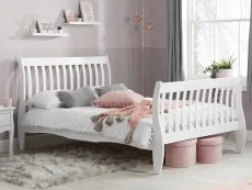 Birlea Furniture & Beds Clearance - Birlea Belford 4ft Small Double White Wooden Bed Frame