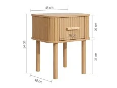 Birlea Furniture & Beds Birlea Axel Oak 1 Drawer Bedside Table