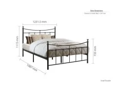 Birlea Furniture & Beds Clearance - Birlea Emily 4ft Small Double Black Metal Bed Frame