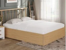 GFW GFW Fusum 5ft King Size Oak Spindle Ottoman Bed Frame