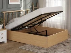 GFW GFW Fusum 5ft King Size Oak Spindle Ottoman Bed Frame