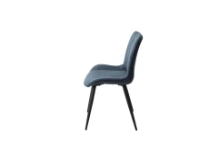 Core Products Core Aspen Diamond Stitch Set of 2 Blue Cord Fabric Dining Chairs