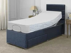 Willow & Eve Clearance - Willow & Eve Coolmax Electric Adjustable 3ft Single Bed 1 Drawer RHF in Venice Marine