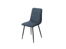 Core Products Core Aspen Straight Stitch Set of 2 Blue Cord Fabric Dining Chairs