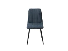 Core Products Core Aspen Straight Stitch Set of 2 Blue Cord Fabric Dining Chairs