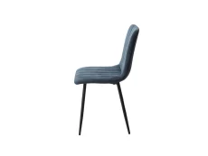Core Products Core Aspen Straight Stitch Set of 2 Blue Cord Fabric Dining Chairs