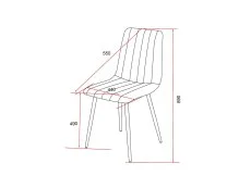 Core Products Core Aspen Straight Stitch Set of 2 Light Grey Cord Fabric Dining Chairs