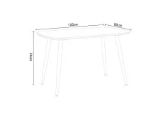 Core Products Core Aspen Rectangular White Dining Table
