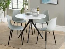 Core Aspen Round White Dining Table Core Aspen Round White Dining Table