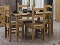 Core Corona Waxed Pine Rectangular Dining Set Core Corona Waxed Pine Rectangular Dining Set