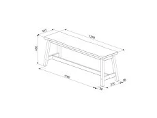 Core Products Core Corona Grey Edge Large Dining Bench