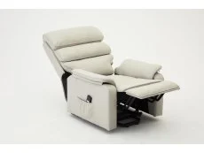 TGC TGC Lewis Single Motor Light Grey Air Leather Riser Recliner Chair