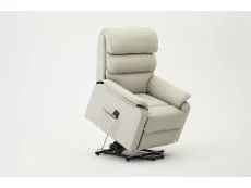 TGC TGC Lewis Single Motor Light Grey Air Leather Riser Recliner Chair