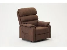 TGC TGC Lewis Single Motor Brown Air Leather Riser Recliner Chair