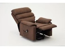 TGC TGC Lewis Single Motor Brown Air Leather Riser Recliner Chair
