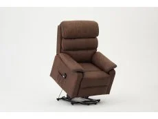 TGC TGC Lewis Single Motor Brown Air Leather Riser Recliner Chair