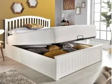 Bedmaster Bedmaster Grayson 4ft Small Double White Wooden Ottoman Bed Frame