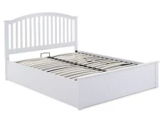 Bedmaster Bedmaster Grayson 4ft Small Double White Wooden Ottoman Bed Frame