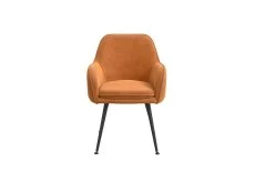 LPD LPD Tara Set of 2 Rust Velvet Dining Chairs
