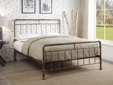 Flintshire Furniture Clearance - Flintshire Cilcain 4ft6 Double Antique Bronze Metal Bed Frame