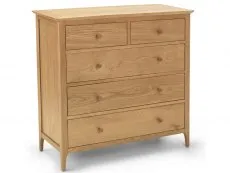 Archers Archers Windermere 2 Over 3 Oak Wooden Chest of Drawers (Assembled)