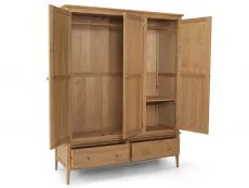 Archers Archers Windermere 3 Door 2 Drawer Oak Wooden Large Triple Wardrobe (Part Assembled)