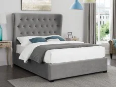 ASC ASC Belmont 5ft King Size Grey Fabric Ottoman Bed Frame