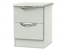 ASC ASC Corsica Kashmir High Gloss 2 Drawer Small Bedside Table (Assembled)