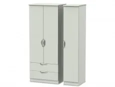 ASC ASC Corsica Kashmir High Gloss 3 Door 2 Drawer Triple Wardrobe (Assembled)