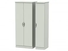 ASC ASC Corsica Kashmir High Gloss 3 Door Triple Wardrobe (Assembled)