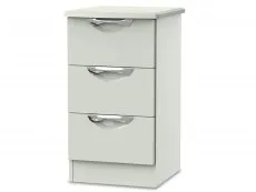 ASC ASC Corsica Kashmir High Gloss 3 Drawer Bedside Table (Assembled)