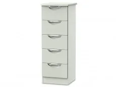 ASC ASC Corsica Kashmir High Gloss 5 Drawer Tall Narrow Chest of Drawers (Assembled)