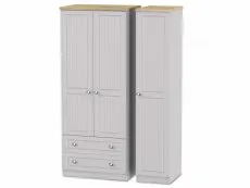 Welcome Welcome Vienna 3 Door 2 Drawer Triple Wardrobe (Assembled)