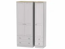 Welcome Welcome Vienna 3 Door 4 Drawer Triple Wardrobe (Assembled)