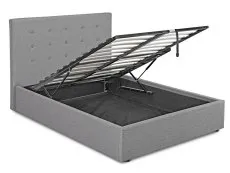 LPD LPD Lucca 4ft Small Double Grey Fabric Ottoman Bed Frame