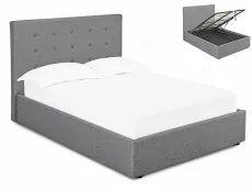 LPD LPD Lucca 4ft6 Double Grey Fabric Ottoman Bed Frame