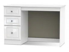 Welcome Welcome Balmoral White High Gloss Single Pedestal Vanity Dressing Table (Assembled)