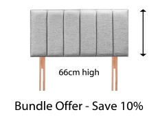 ASC ASC Romance Fabric Strutted Headboard