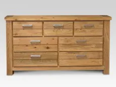 ASC ASC Westbury 3+4 Oak Wooden Chest of Drawers (Assembled)