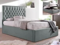 Bedmaster Bedmaster Wilson 5ft King Size Grey Fabric Ottoman Bed Frame