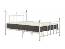 Birlea Furniture & Beds Birlea Atlas 4ft Small Double Cream Metal Bed Frame