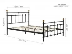 Birlea Furniture & Beds Birlea Atlas 4ft6 Double Black Metal Bed Frame