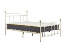 Birlea Furniture & Beds Birlea Atlas 4ft6 Double Cream Metal Bed Frame