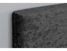 Birlea Furniture & Beds Birlea Berlin 3ft Single Black Crushed Velvet Glitz Fabric Ottoman Bed Frame