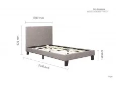 Birlea Furniture & Beds Birlea Berlin 3ft Single Grey Fabric Bed Frame