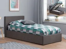 Birlea Furniture & Beds Birlea Berlin 3ft Single Grey Fabric Ottoman Bed Frame