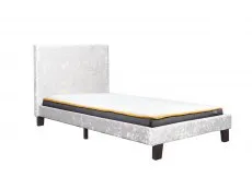 Birlea Furniture & Beds Birlea Berlin 3ft Single Steel Crushed Velvet Glitz Fabric Bed Frame