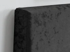 Birlea Furniture & Beds Birlea Berlin 4ft Small Double Black Crushed Velvet Glitz Fabric Bed Frame