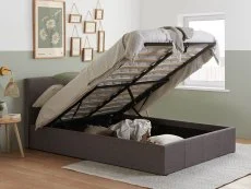 Birlea Furniture & Beds Birlea Berlin 4ft Small Double Grey Fabric Ottoman Bed Frame