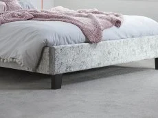 Birlea Furniture & Beds Birlea Berlin 4ft Small Double Steel Crushed Velvet Glitz Fabric Bed Frame